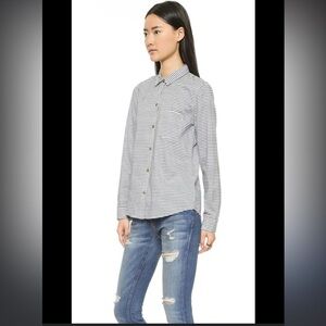 Frank & Eileen linen Barry striped button up M limited edition $248 shirt spring